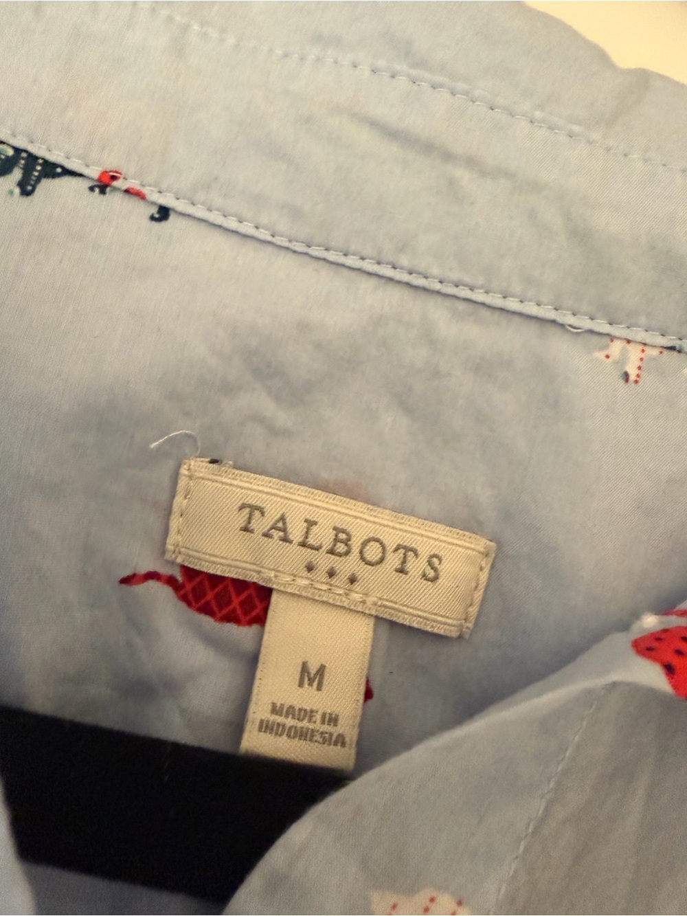 Talbots all over dachshund print long sleeve button down shirt - Picture 5 of 6